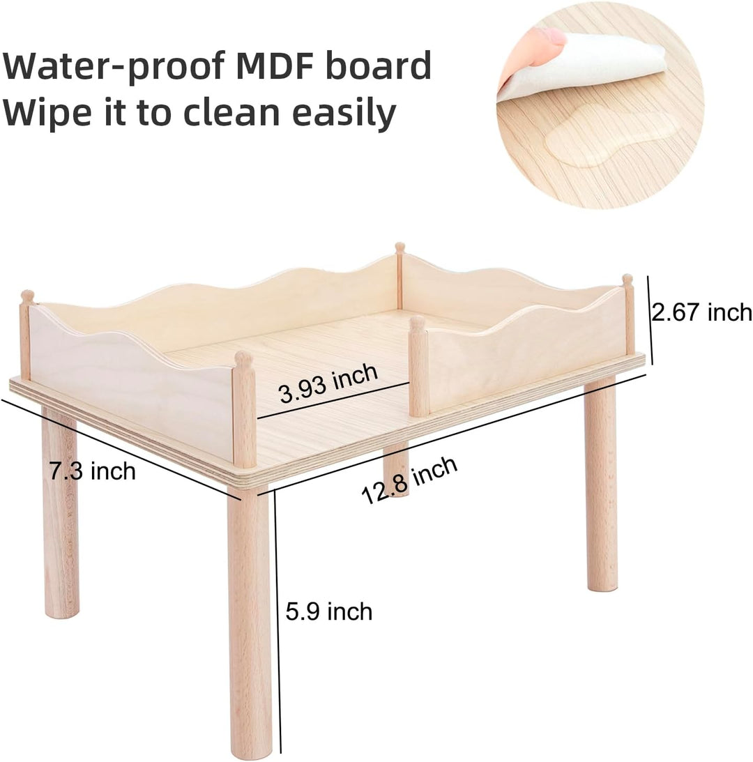 Niteangel Hamster Play Holzplattform & Mehrkammer-Serie Labyrinthzaun für Zwerg-Syrische Hamster, Re