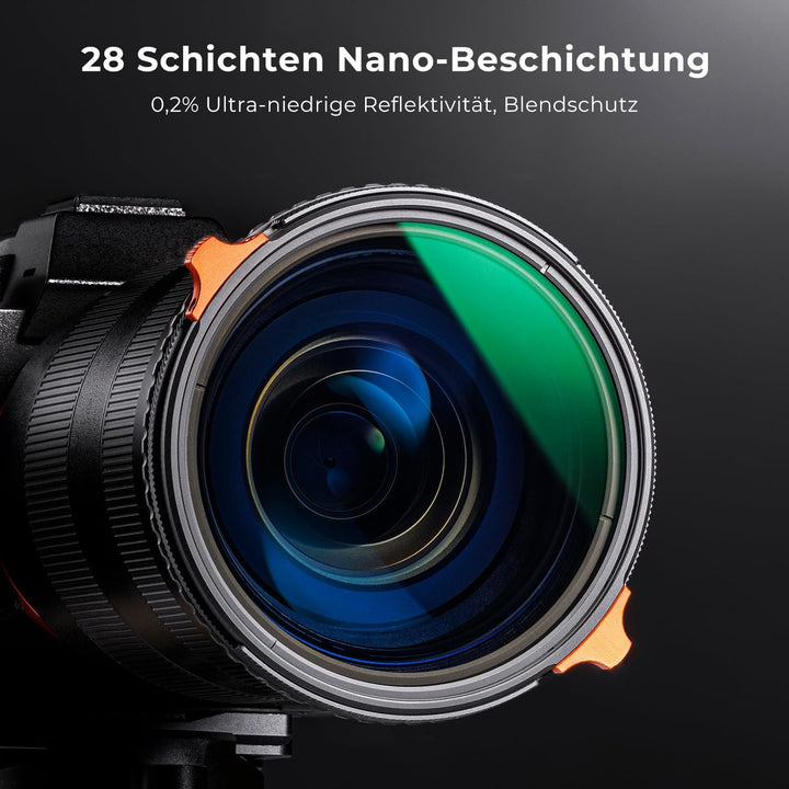 K&F Concept Nano-X ND Filter 43mm CPL&ND4-ND64 2 in 1 multifunktionaler Graufilter und CPL Filter Po