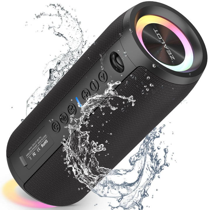 ZEALOT Bluetooth Lautsprecher S51 Pro mit Licht,Musikbox Tragbarer Blueooth Box,40W kraftvoller Ster