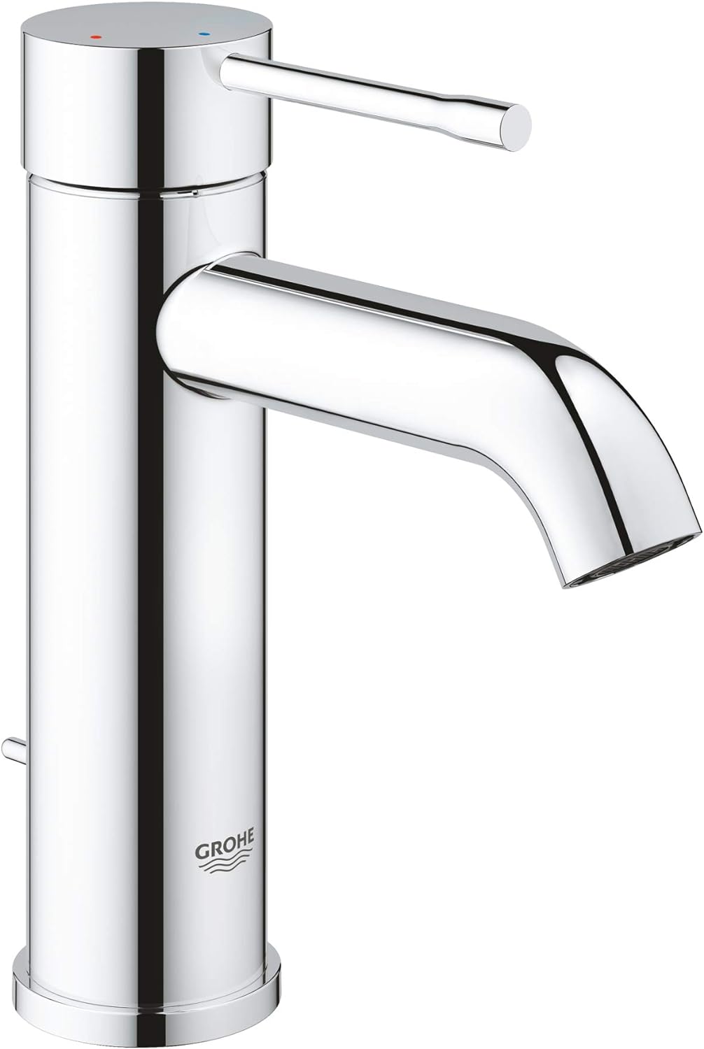 Grohe EssenceEinhand-Waschtischbatterie, DN 15 S-Size, 1 stück, grau, 23591001 S mit Zugstange Ablau