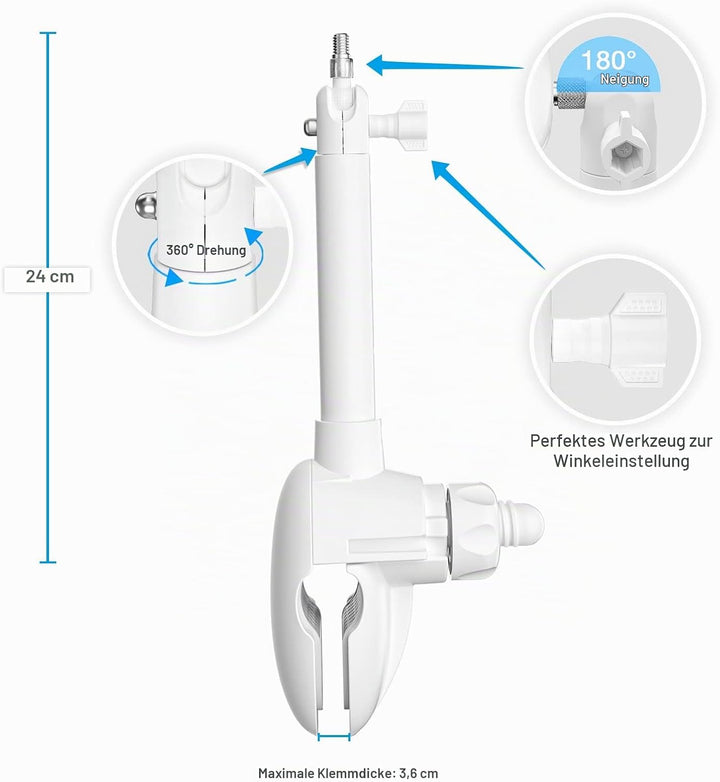HOLACA Babyphone Clip Halterung Kamera Clip Halterung für Philips Avent Connected Videophone SCD923/