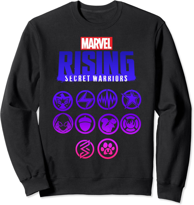 Marvel Rising Secret Warriors Hero Emblem Logo Sweatshirt