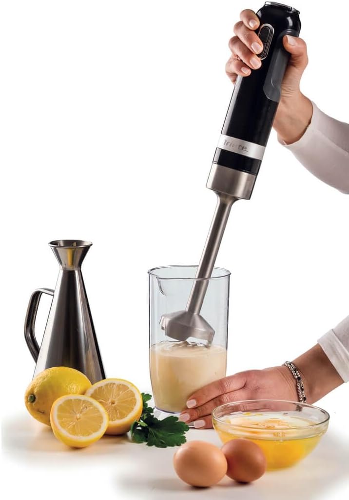 Ariete, 3-in-1 Stabmixer Moderna 602, Inklusive Zerkleinerer, Mixbecher und Schneebesen, 10 Geschwin