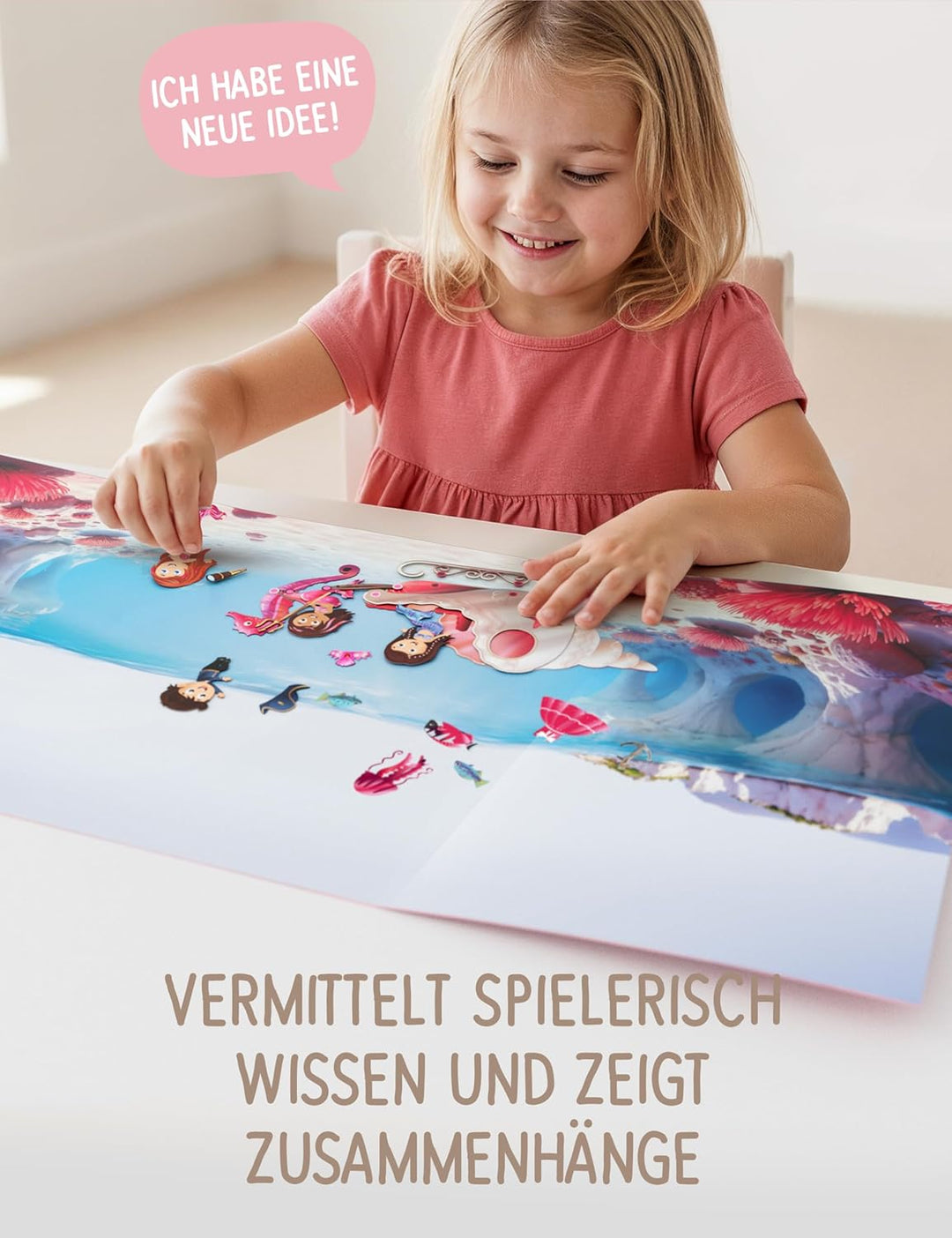 Meerjungfrau - Das erste Stickerbuch für Kinder zum Tüfteln, Bauen & Kombinieren - Wiederverwendbare