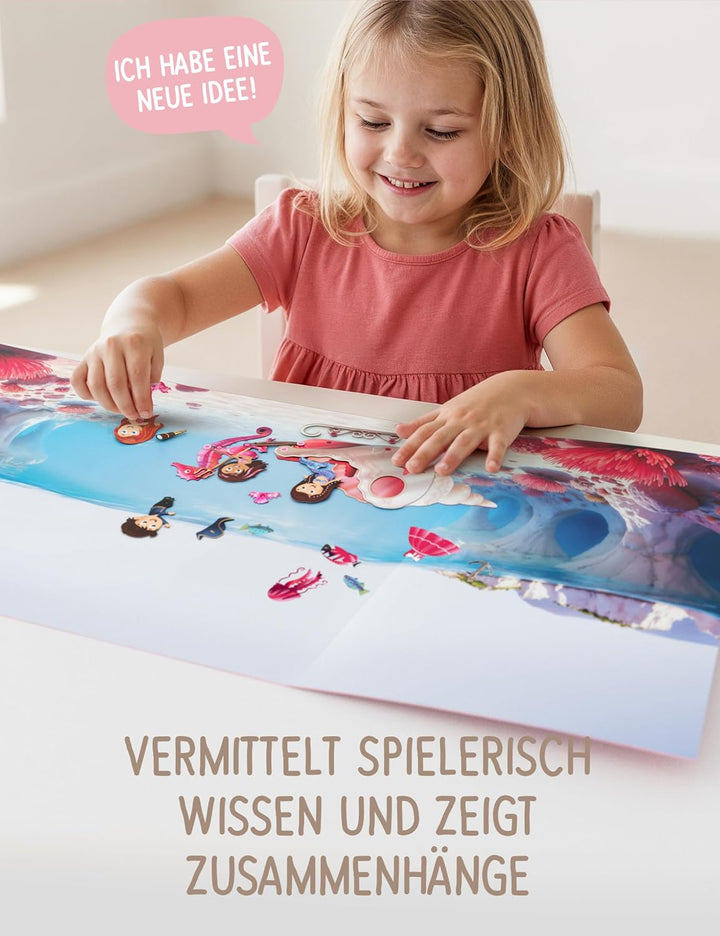 Meerjungfrau - Das erste Stickerbuch für Kinder zum Tüfteln, Bauen & Kombinieren - Wiederverwendbare