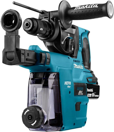 Makita Akku-Kombihammer Für SDS-PLUS 18 V / 5,0 Ah, 2 Akkus + Ladegerät Im MAKPAC Ladegerät im MAKPA