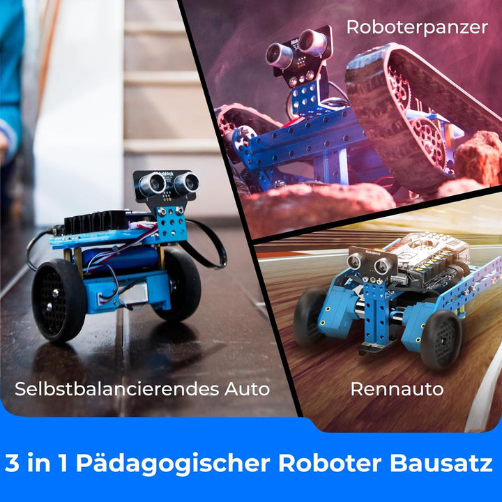 Makeblock mBot Ranger Roboter, 3-in-1-Programmierbarer Robot Bausatz, Codiertes Spielzeug, 3 Formen