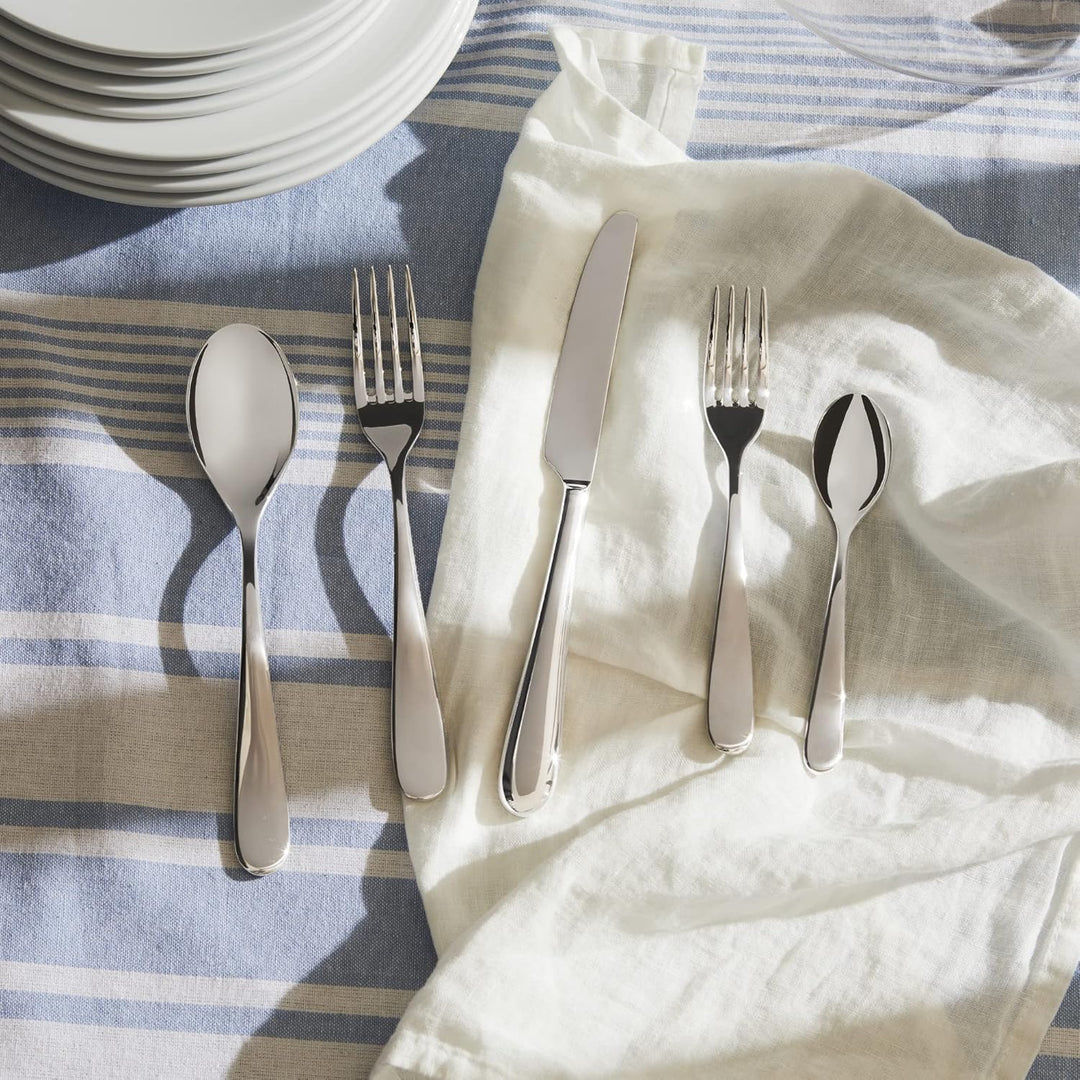 Alessi 5180/2 "Nuovo Milano Tafelgabeln glänzend und poliert aus Edelstahl, 6 Stück