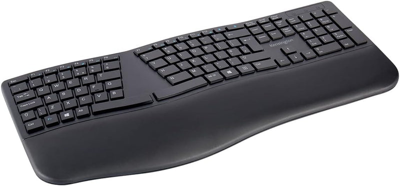 Kensington Pro Fit Ergo Kabellose Tastatur, United Kingdom QWERTY-Tastaturbelegung, Duale 2,4 GHz- u