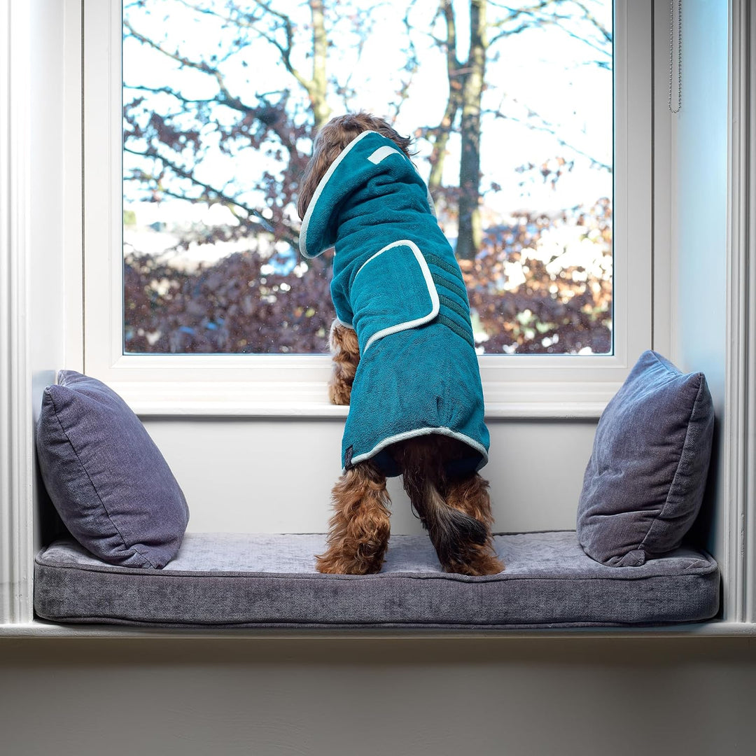 Lucky Paws® Hundebademantel – doppellagiger, Ultra-absorbierender &amp; luxuriös weicher Bademantel Hund