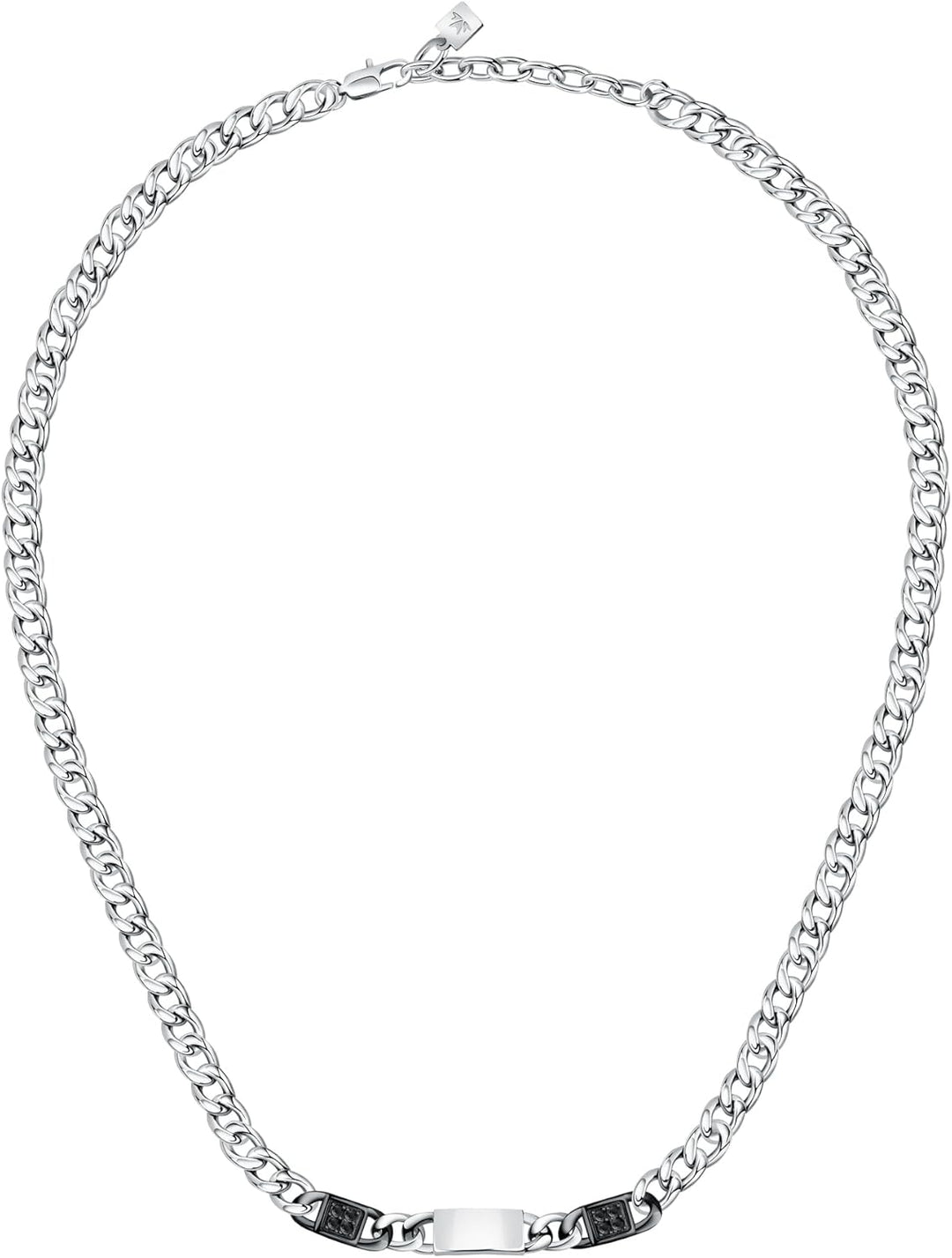 Morellato Herren Halskette, CATENE Kollektion, aus Stahl, Schwarz-PVD, Stein - SATX01