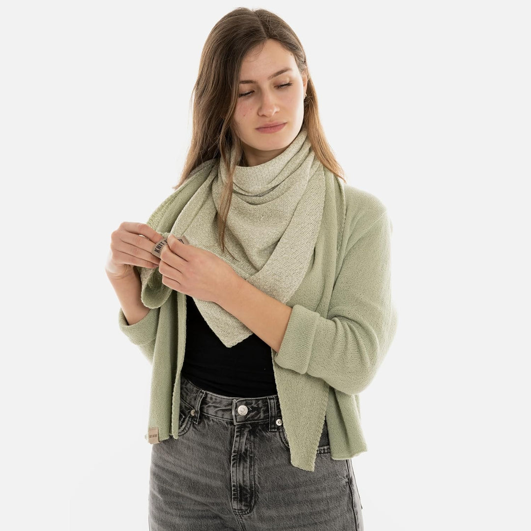 KNIT FACTORY - Ella Dreieckstuch - Dreieckstuch Damen - Fein Gestrickter Damen Schal - Halstücher fü