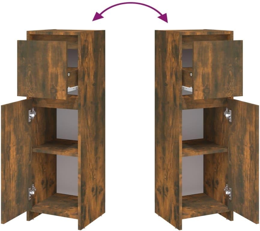 vidaXL Badezimmerschrank, Badschrank mit viel Stauraum, Schrank für Badezimmer, Badkommode Beistells