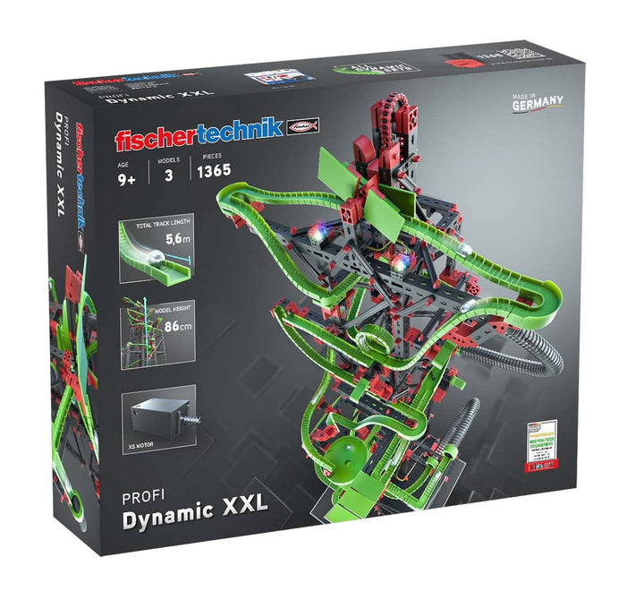 fischertechnik 544619 Kugelbahn Dynamic XXL – Murmelbahn, Bausatz für Kinder ab 9 Jahren, Lernspielz