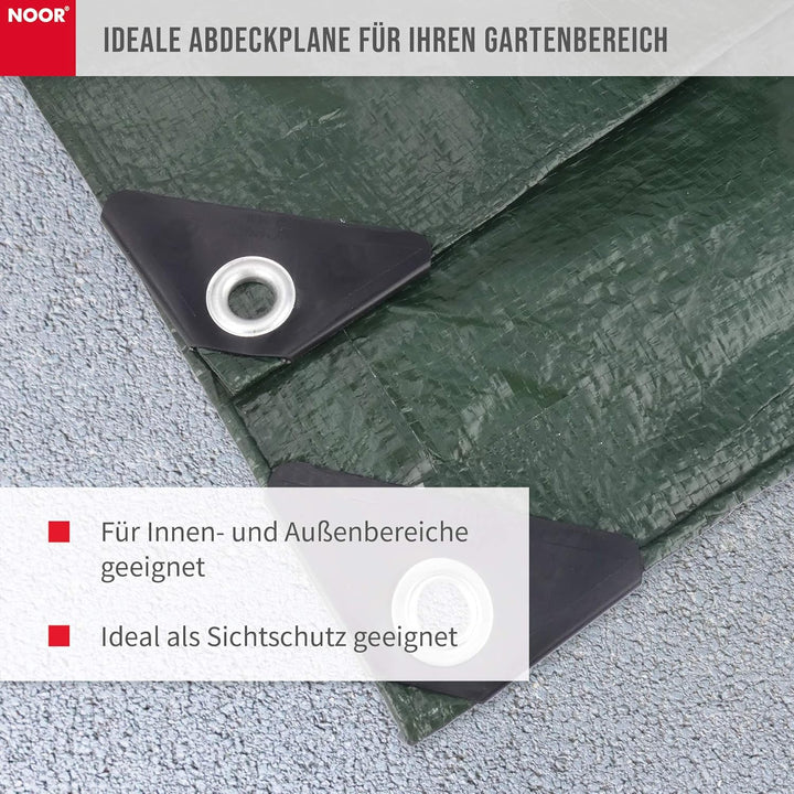NOOR Abdeckplane Easy 90g/m² I 600 x 800 cm I Allzweckplane für Schutz vor Witterung I Ideal geeigne