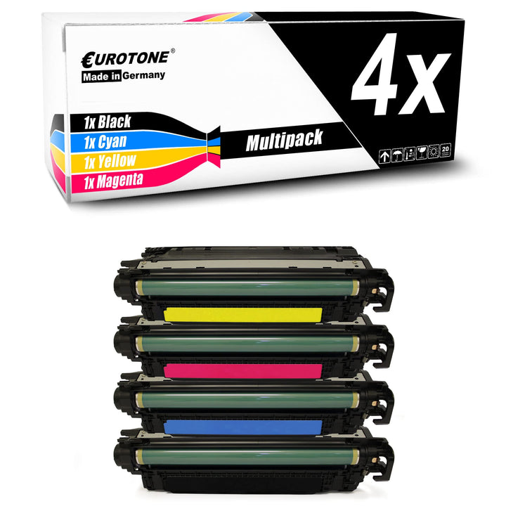 Eurotone XXL kompatibler Toner 4X kompatibel für HP Color LaserJet CP4520 CP4525 ersetzt CE260X-63A