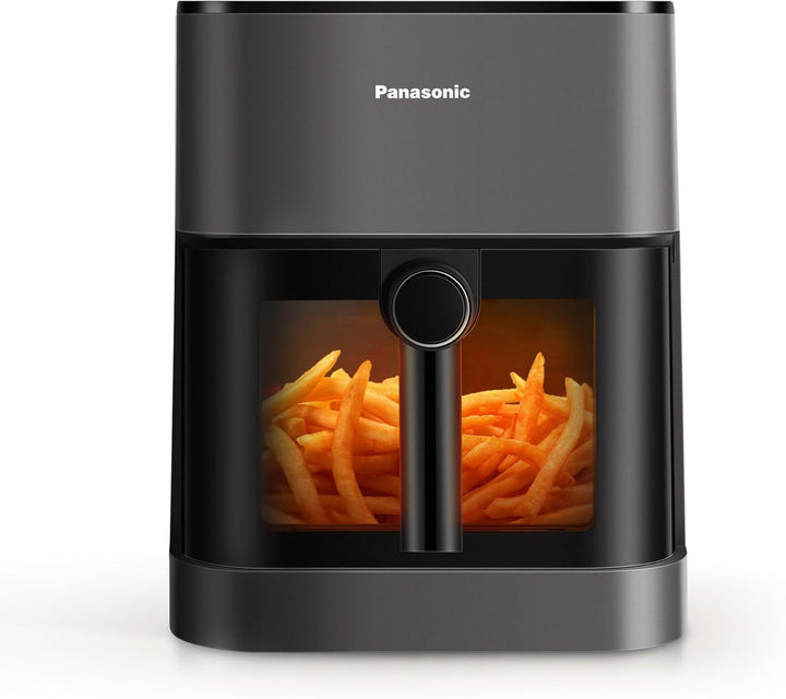 Panasonic NF-CC500SXE Air Fryer mit Sichtfenster, 5 l, 80–200 °C, digitaler Timer & LCD-Display, san