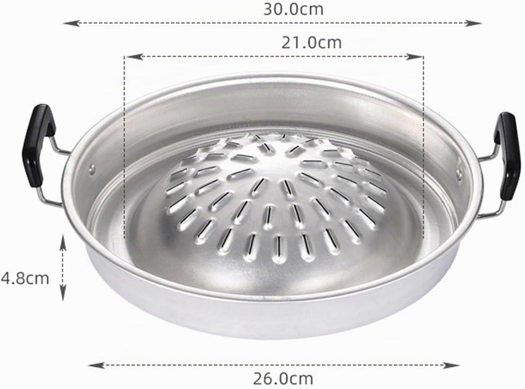 Thai BBQ Grillpfanne, Mookata Thai Steakgrill Holzkohlepfanne Aluminium Grillpfanne Hot Pot für Fami