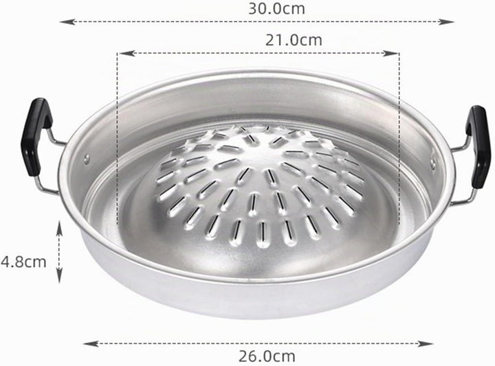 Thai BBQ Grillpfanne, Mookata Thai Steakgrill Holzkohlepfanne Aluminium Grillpfanne Hot Pot für Fami