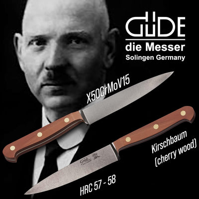 GÜDE Solingen Tradition - Spickmesser geschmiedet, 13 cm, Pflaumenholz, K.GÜDE, Office Messer, Handm