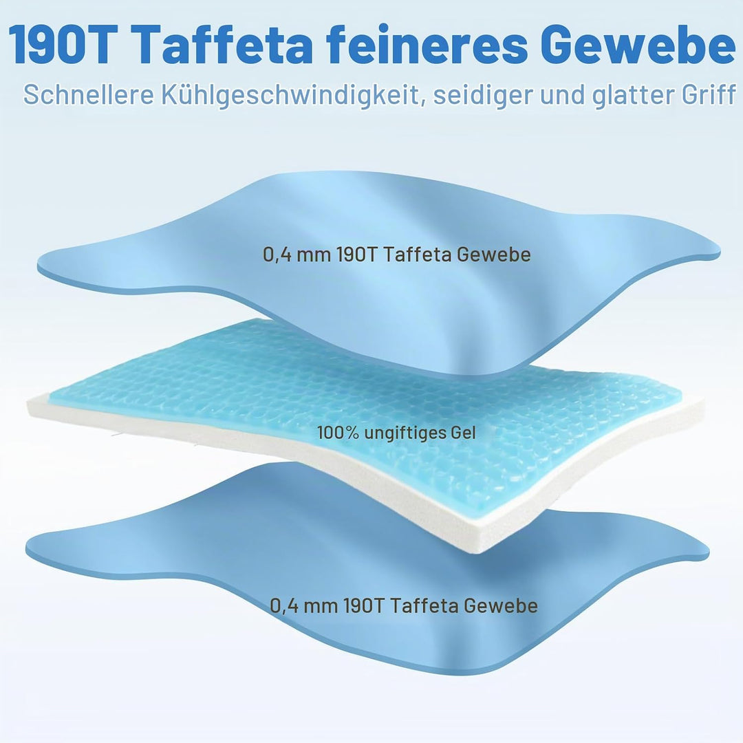 XIAPIA Kühlmatte Hunde Ergonomisch mit Rand (7cm), 48x58 cm Hundebett Selbstkühlend, 100% Ungiftiges