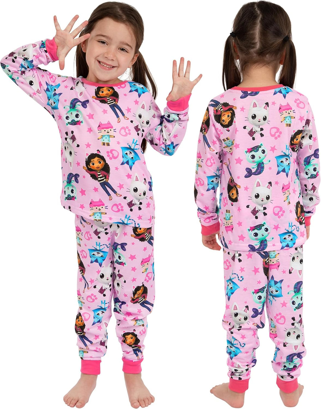 DREAMWORKS GABBY'S DOLLHOUSE Schlafanzüge 2Er-Pack | Duo Schlafanzüge Für Mädchen | Zweierpack Schla