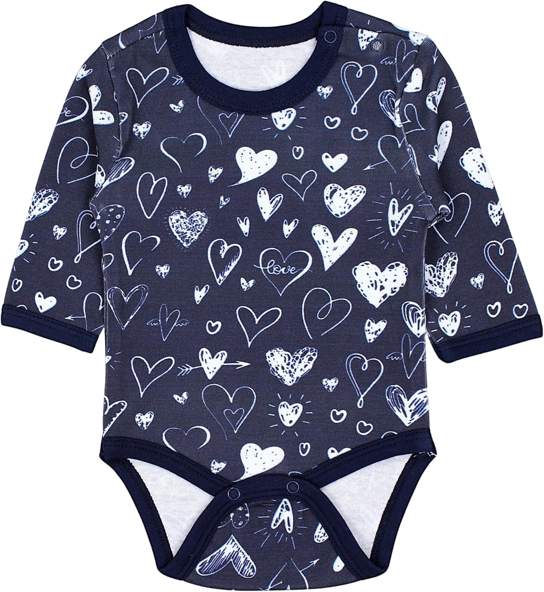 TupTam Baby Body Langarm Mädchen – 5er Pack Unifarbene Body Baby aus Baumwolle – OEKO-TEX zertifizie
