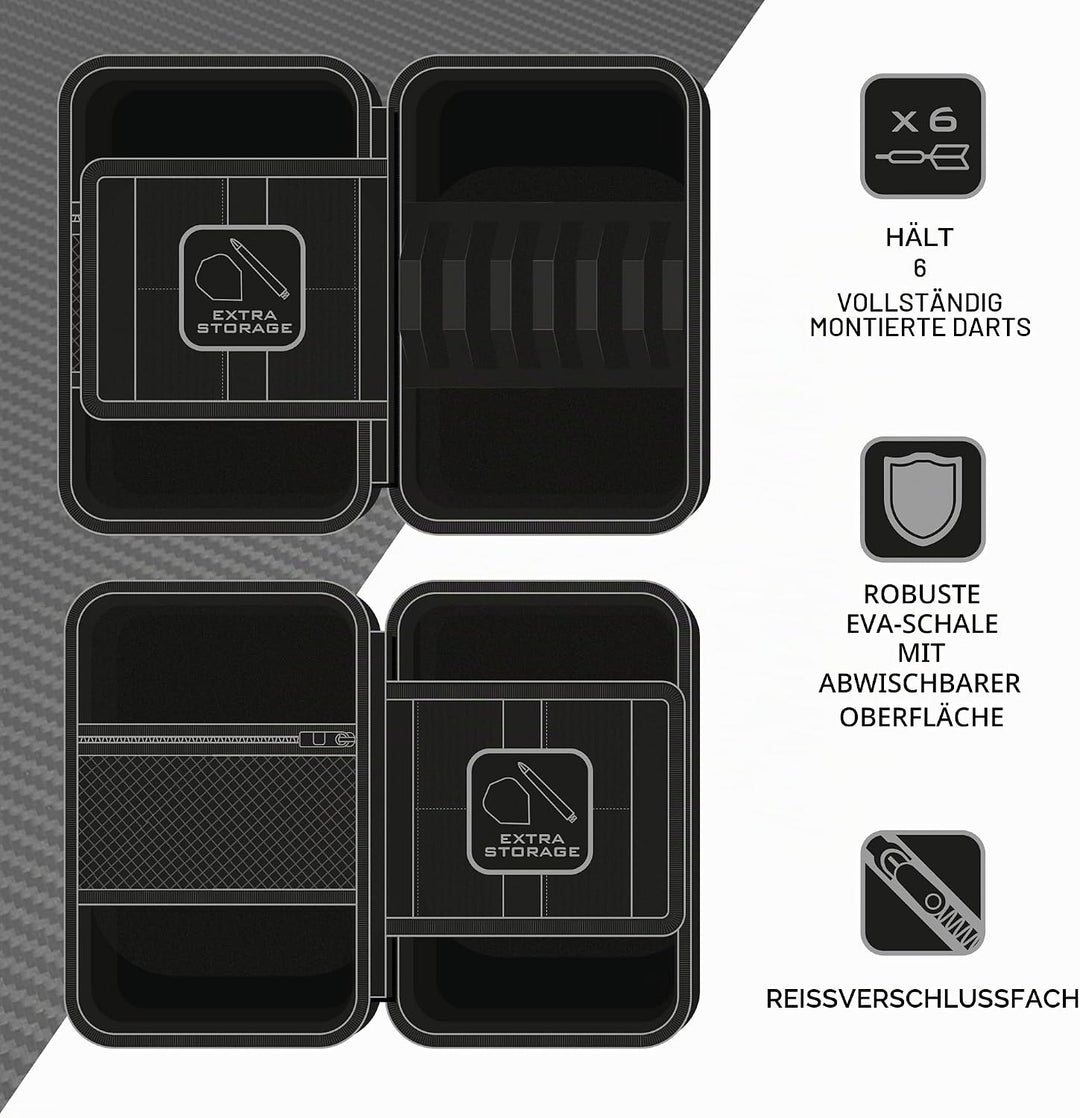 Harrows Darttasche Blaze Pro 6 | Dart Case Dartshalter I Darts Case fasst 6 Darts | für 6 Dartpfeile