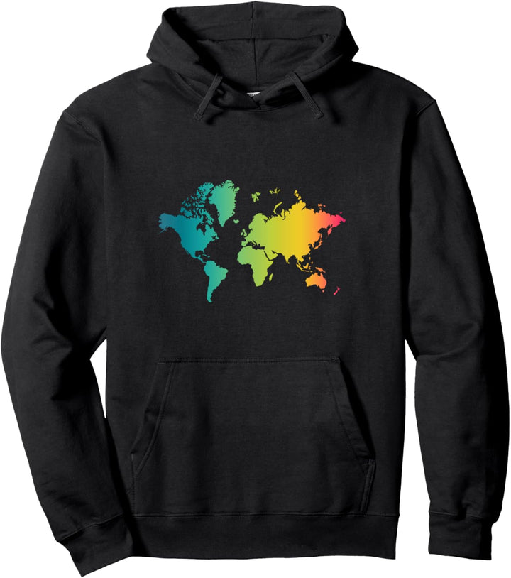 Weltkarte Pullover Hoodie