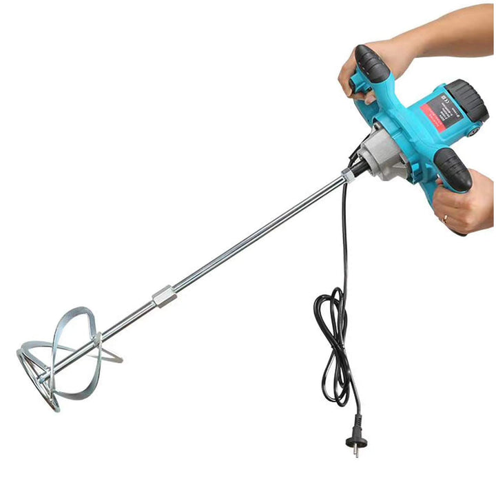 HUAPX Mörtelrührer, elektrischer Kleber, 1800 W, 220 V, Zementmischer mit 6 Geschwindigkeitsstufen,