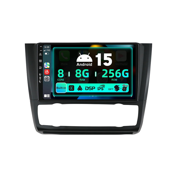 SXAUTO ¦ 8G+256G ¦ Android 12 IPS Autoradio für BMW 1 Series E81 E82 E87 E88 (2004-2012) - Eingebaut