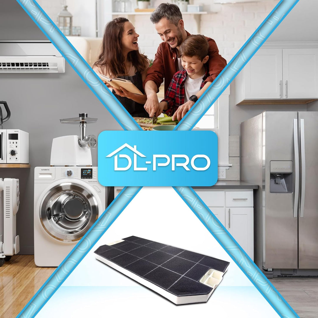 DL-pro 2 x Aktivkohlefilter 487x230mm für Bosch Siemens Neff Balay 460367 00460367 DHZ3300 LZ33000 Z