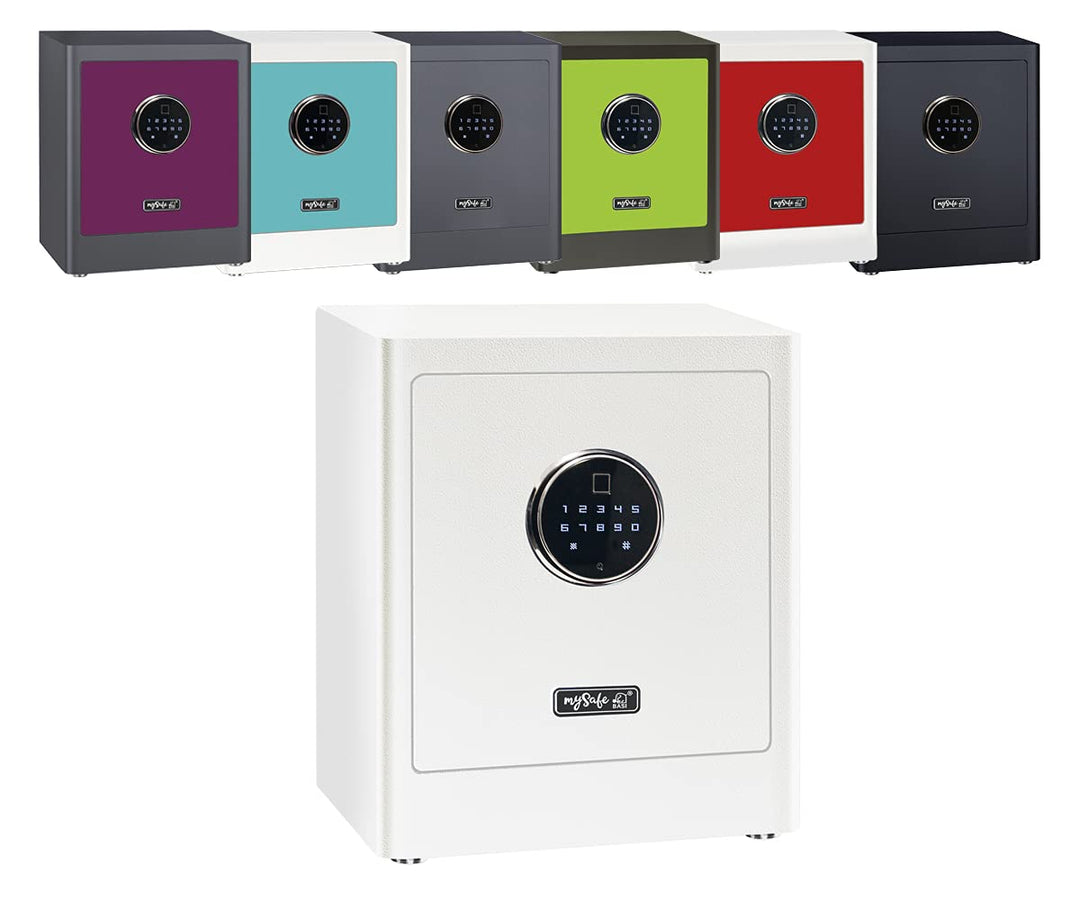 mySafe Premium 350 | elektronischer Schrank-Tresor | Zahlencode & Fingerscan | modernes Design | hoh