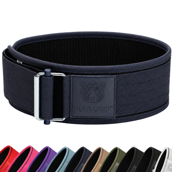 BEAR GRIP - Selbstverriegelnder Gewichthebergürtel, Premium Gewichthebergürtel für Crossfit, Powerli