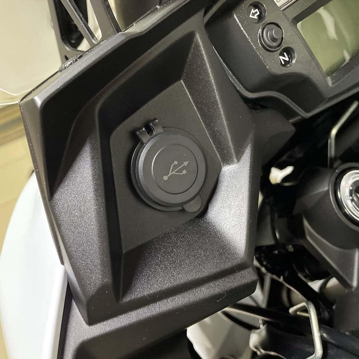 MOQIAOSEIKO Motorrad Ladegeräte Dual USB Ladegerät mit Relais Batterieladegerät für Kawasaki Versys6