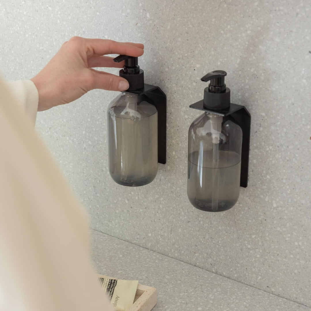 YOUS® Premium Seifenspender mit Halterung aus Metall Soap Opera(Tor) Plus inklusive Flaschen (Verkeh