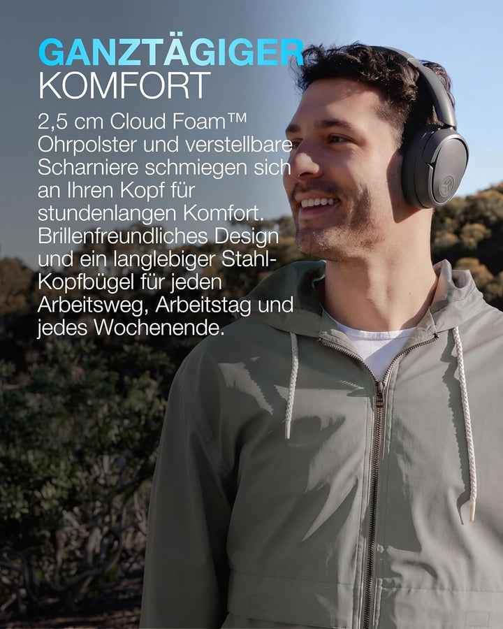 JLab JBuds LUX ANC Smart Noise Cancelling Over Ear Kopfhörer Bluetooth kabellos mit Mikrofon und akt