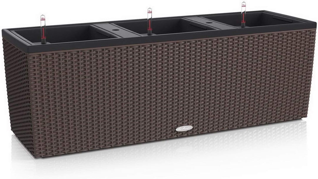 Lechuza Trio Cottage 30 Pflanzgefäss mit ERD-Bewässerungs-System, Mokka, 100 x 32 x 34 cm &amp; Trio Cot