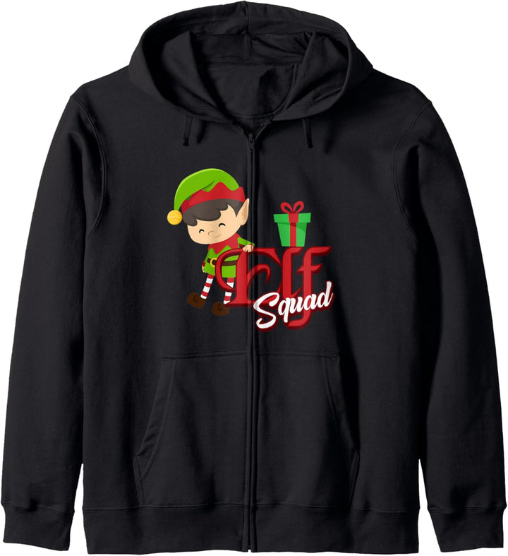 Christmas Elf Squad Jungen Kinder Xmas Family Matching Kapuzenjacke