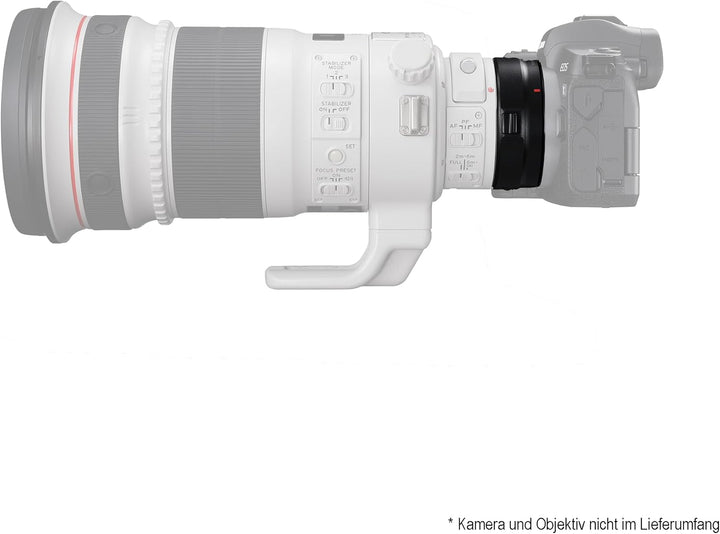 Canon Bajonettadapter EF-EOS R für EOS R Systemkameras kompatibel mit EF und EF-S Objektiven Schwarz