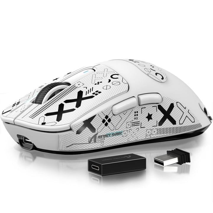 ATTACK SHARK X3 Pro 4K/8K Hz Maus, 49 g SUPERLEICHT, PixArt PAW3395 Gaming-Sensor, BT/2,4G kabellose