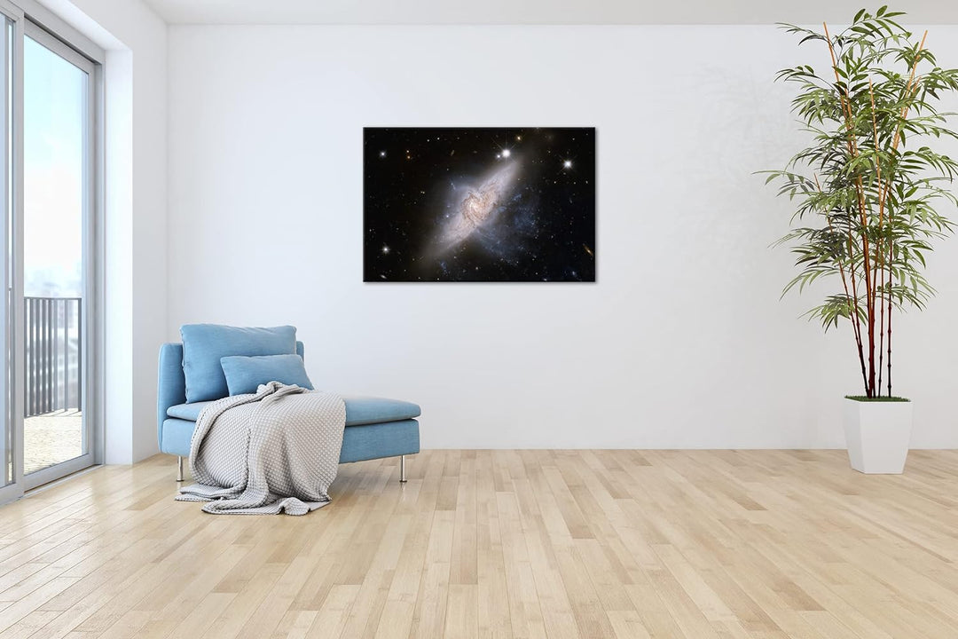 deyoli Dark weite Galaxien mit leuchtenden Sternen im Format: 80x60 als Leinwandbild, Motiv fertig g