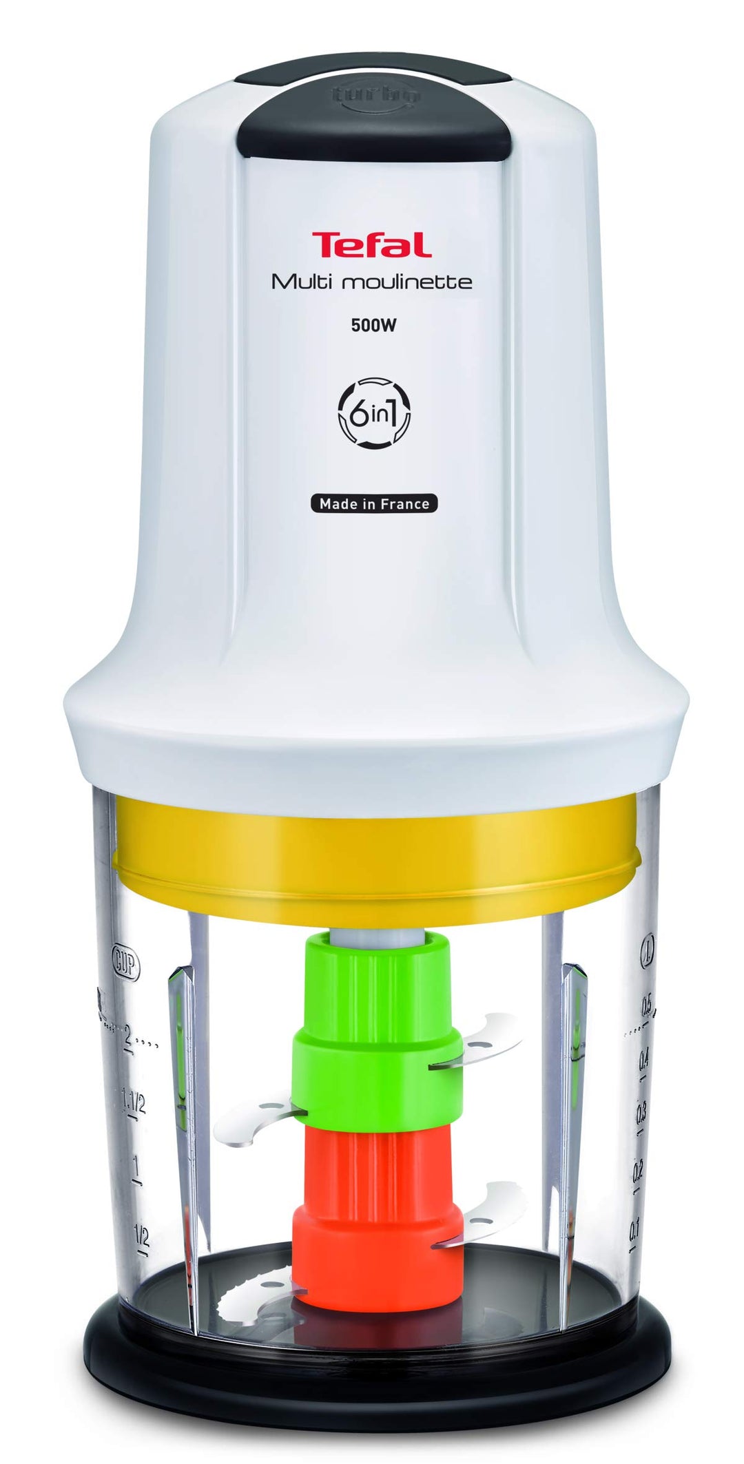 Tefal MQ7231 Elektrischer Lebensmittelzerkleinerer 0,5 l, schwarz, transparent, weiss, 500 W - Elekt