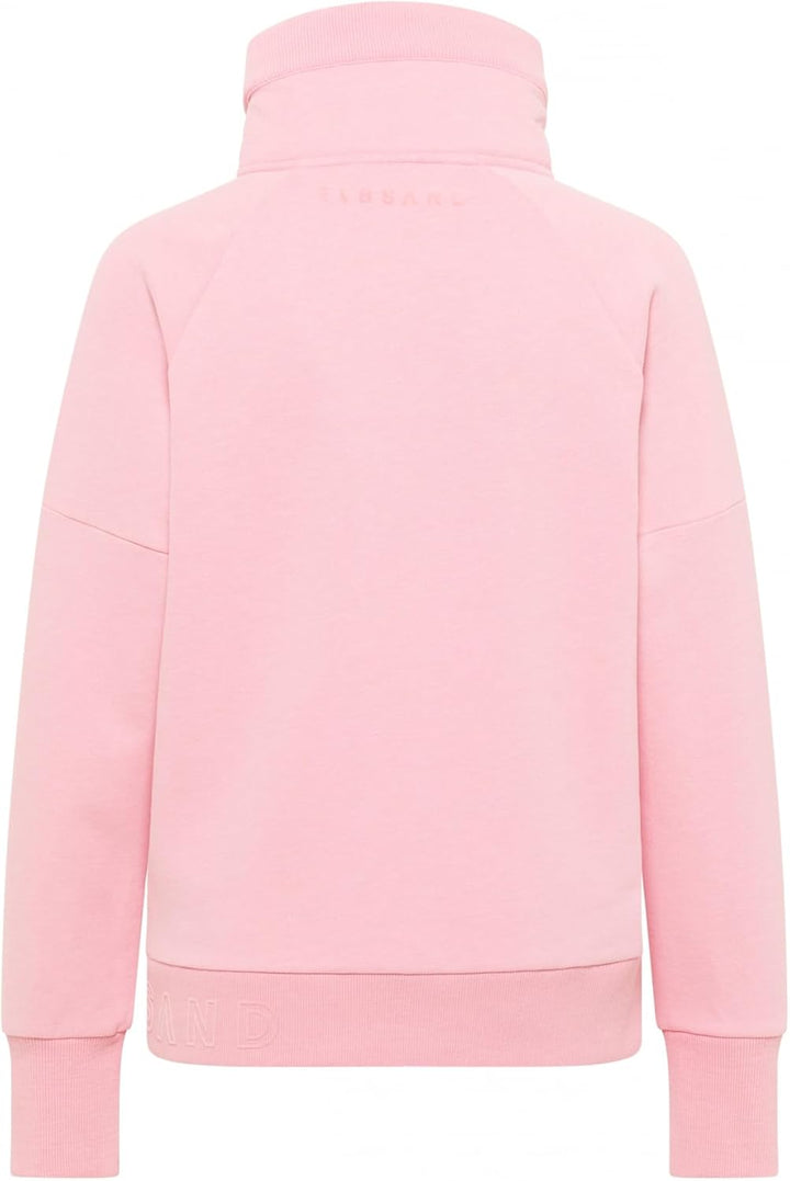 Elbsand Ainele Damen Sewatjacke mit Stehkragen, Sweatshirt mit Zip Verschluss, Regular Fit M Shell P