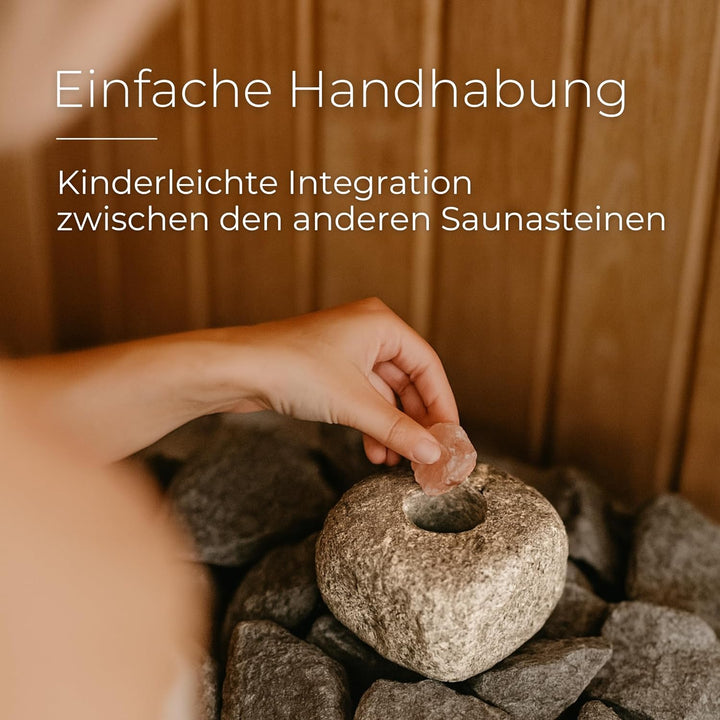 Saunastein Naturstein | Handgefertigter Dampfstein für Sauna | Für langanhaltenden Aufguss & verbess