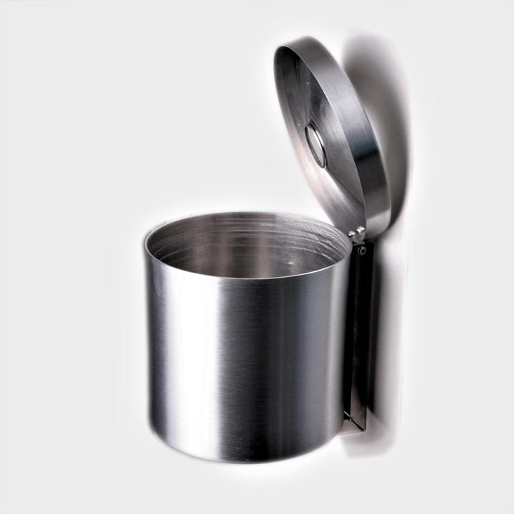 Wandaschenbecher Edelstahl Ø 145x165 mm rund Volumen 2,7 ltr. Marke Szagato Made in Germany (Industr