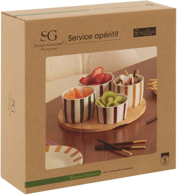 Atmosphera - Aperitifset Cherie Cherry 4 Teil(e) d25xh7,5cm