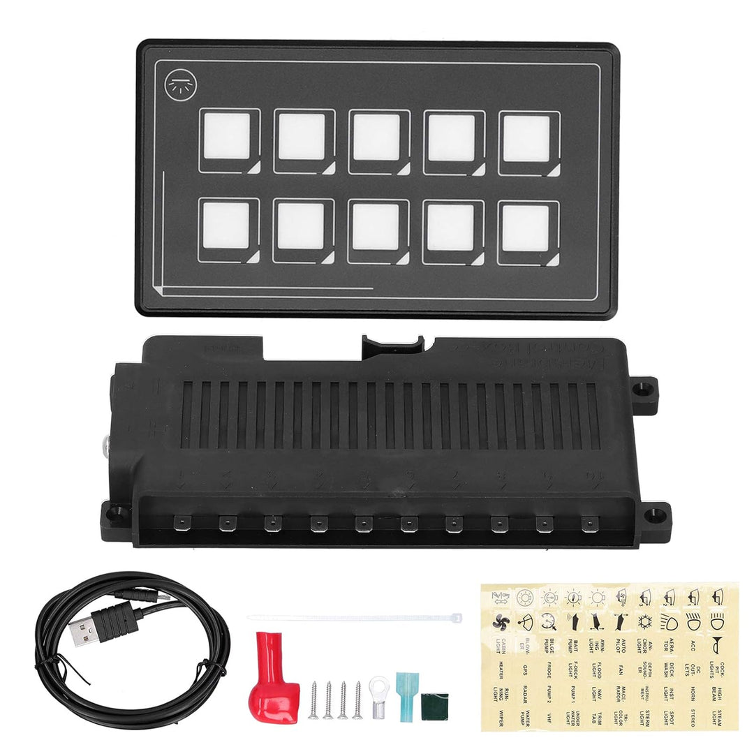 KIMISS Toutch-Schalttafel, 10P-Membransteuerungsschalttafel Bluetooth-APP-Steuerung mit LED-Hintergr