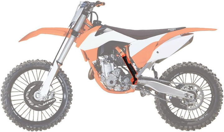 Acerbis 2449535225 Rahmenschutz, 16+ orange/schwarz