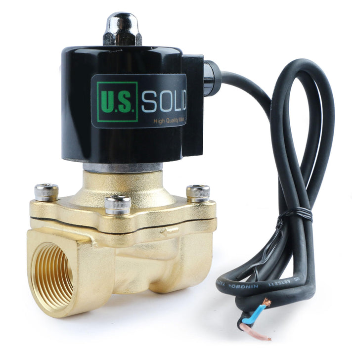 U.S. Solid 3/4" Messing Elektrisches Magnetventil Unterwasser IP67 230V AC stromlos geschlossen, Vit